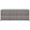 Patio Storage Box Gray 59.1"x19.7"x23.6" Poly Rattan