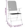 Folding Patio Chairs 2 pcs Expanded Metal Mesh Anthracite