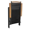 Folding Patio Chairs 4 pcs Aluminum and Textilene Black