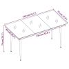 Patio Dining Table Black 55.1"x27.6"x29.1" Steel and Glass