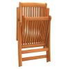 Folding Patio Chairs 2 pcs Solid Wood Eucalyptus