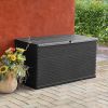 Patio Storage Box Anthracite 47.2"x22"x24.8" PP Rattan