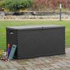 Patio Storage Box Anthracite 47.2"x22"x24.8" PP Rattan