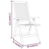 Folding Patio Chairs 2 pcs Solid Wood Eucalyptus