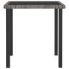 3 Piece Patio Dining Set Poly Rattan Gray