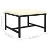 5 Piece Patio Sofa Set with Cushions Black Poly Rattan