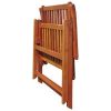 Folding Patio Chairs 3 pcs Solid Acacia Wood