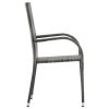 3 Piece Patio Dining Set Gray