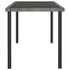 9 Piece Patio Dining Set Poly Rattan Gray