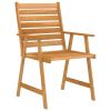 7 Piece Patio Dining Set Solid Acacia Wood
