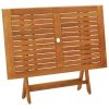 Folding Patio Table 47.2"x27.6"x29.5" Solid Eucalyptus Wood