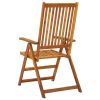 Patio Reclining Chairs 3 pcs Solid Acacia Wood