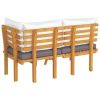 2 Piece Patio Lounge Set with Cushions Solid Acacia Wood