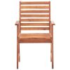 Patio Dining Chairs 3 pcs with Cushions Solid Acacia Wood