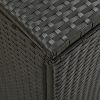 Patio Storage Box Poly Rattan 78.7"x19.6"x23.6" Black