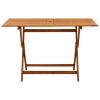 Folding Patio Table 47.2"x27.6"x29.5" Solid Eucalyptus Wood