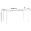 Patio Dining Table Black 63"x31.5"x29.1" Steel and Tempered Glass