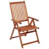 Folding Patio Chairs 3 pcs Solid Acacia Wood