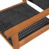 5 Piece Patio Dining Set Poly Rattan Black and Brown