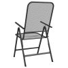 Folding Patio Chairs 2 pcs Expanded Metal Mesh Anthracite