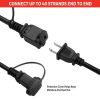48 ft. Outdoor String Lights, Warm White Commercial Grade LED Patio Lights, 15 Bulbs
