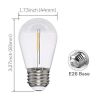 48 ft. Outdoor String Lights, Warm White Commercial Grade LED Patio Lights, 15 Bulbs