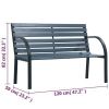 Patio Bench 47.2" Gray Wood