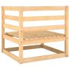 Patio 2-Seater Sofa with Cushions Solid Pinewood