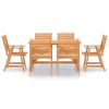 7 Piece Patio Dining Set Solid Acacia Wood