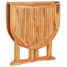 Folding Butterfly Patio Table 47.2"x27.6"x29.5" Solid Teak Wood (Color: nature)