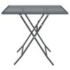 5 Piece Patio Dining Set Expanded Metal Mesh Anthracite