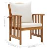 Patio Chairs with Cushions 2 pcs Solid Acacia Wood
