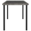 7 Piece Patio Dining Set Poly Rattan Gray