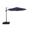 10'  Octagon Outdoor Tilting Cantilever Offset Patio Umbrella with Weighted Base and 360 Degree Rotation